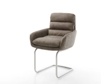 Jedálenská stolička Abelia-Flex s podrúčkami taupe vintage konzolová