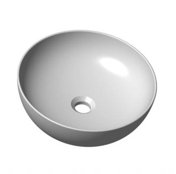 RAVAK - UNI Umývadlo na dosku, priemer 40 cm, bez prepadu, biela XJX01140003