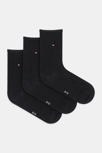 Ponožky Tommy Hilfiger 3-pak čierna farba, 701233828