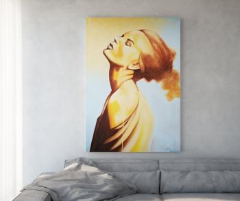 Maľba Mladá žena 120x170 cm viacfarebný akryl na plátne