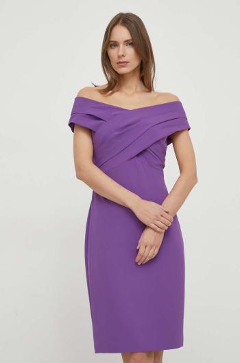 Šaty Lauren Ralph Lauren fialová farba,mini,priliehavá,253936390
