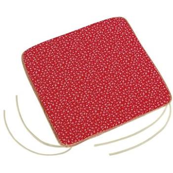 Bellatex Adéla hladký – 40 × 40 cm, hladký – červená kytička (6348)
