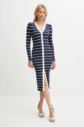 Šaty Guess ANDREA tmavomodrá farba, mini, priliehavé, W5YK98 Z2YK2