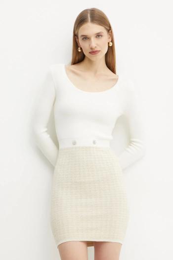 Šaty Guess GABRIELLA béžová farba, mini, priliehavé, W5RK12 Z3KX0