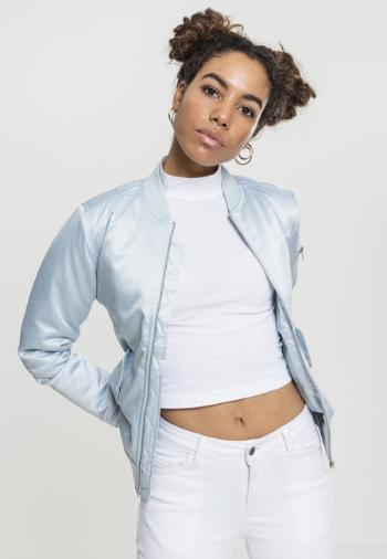 Urban Classics Ladies Satin Bomber Jacket babyblue - XS