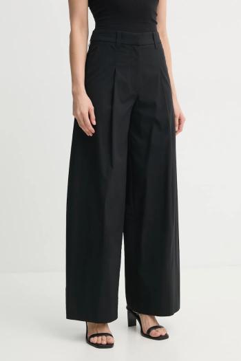 Nohavice A.L.C. dámske, čierna farba, široké, vysoký pás, 2PANT01134