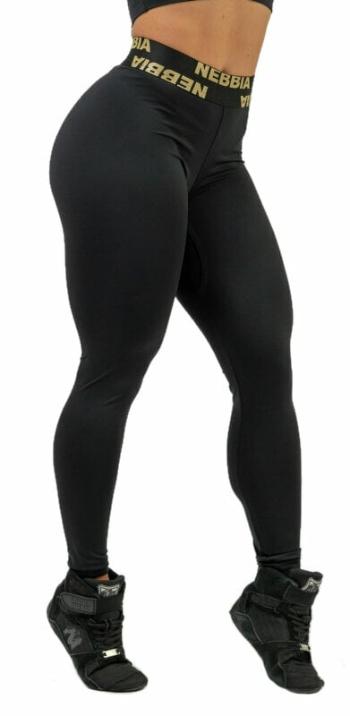 Nebbia Classic High Waist Leggings INTENSE Perform Black/Gold M Fitness nohavice