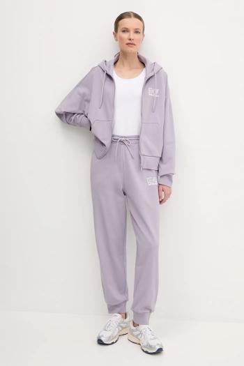 Tepláková súprava EA7 Emporio Armani dámska, fialová farba, AF12473.7W000110
