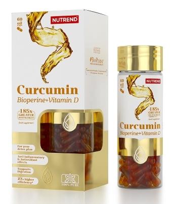 Curcumin + Bioperine + Vitamin D - Nutrend 60 kaps.