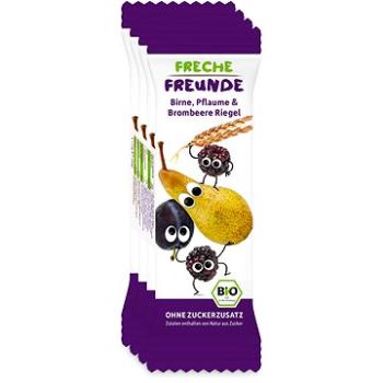 Freche Freunde BIO Ovocná tyčinka – Hruška, slivka a černica 4× 23 g (4260249144408)