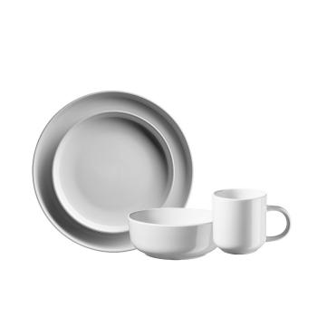 Set de masă Mäser 16 buc. ALENIA, alb, alb