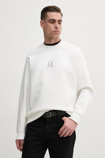 Mikina Armani Exchange pánska, biela farba, s nášivkou, XM000368 AF10818
