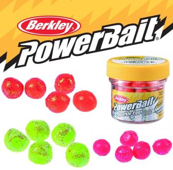 Berkley gumové nástrahy powerbait ikry 1 cm 14 g-oranžová+gliter