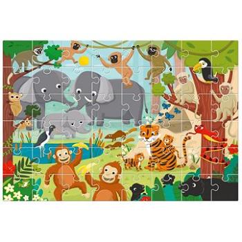 Ludattica Obrie podlahové puzzle, Veselá džungľa, 48 dielikov (74853)