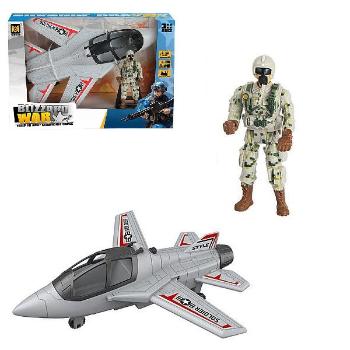 Vojenské stíhacie lietadlo s pilotom