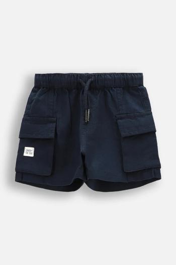 Šortky Coccodrillo tmavomodrá farba, nastaviteľný pás HOLIDAY SPLASH BOY NEWBORN