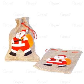 Vrecko – taška na darčeky – juta – 20 × 28 cm – Vianoce – Mikuláš (5902934211857)