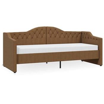 Váľanda s matracom a USB hnedá textil 90 × 200 cm, 3080286