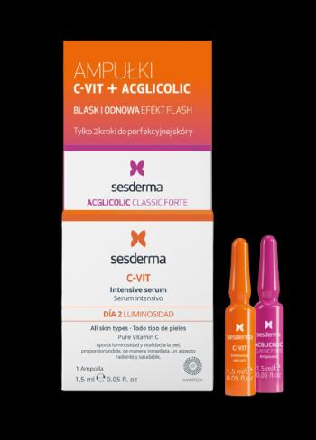 SESDERMA Flash Treatment (1X agglicolic 1,5 ml + 1X C-VIT 1,5 ml)