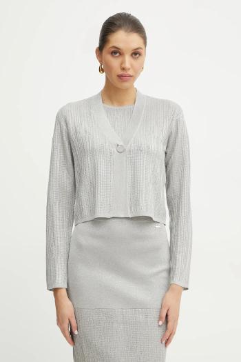 Kardigán Armani Exchange dámsky, šedá farba, tenký, XW000110 AF11957