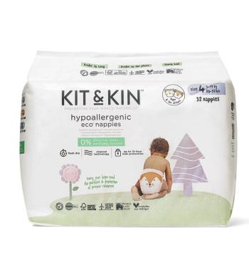 KIT & KIN Plienky jednorazové eko 4 (9-14 kg) 32 ks