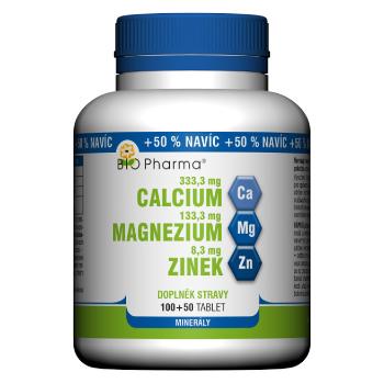 BIO PHARMA Calcium + Magnesium + Zinok 100+50 tabliet