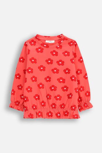Detské tričko s dlhým rukávom Coccodrillo oranžová farba, NOSTALGIC MEADOW GIRL NEWBORN