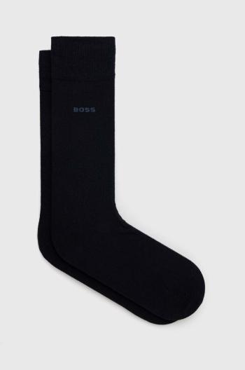 Ponožky BOSS 2-pak pánske, tmavomodrá farba, 50516616