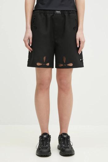 Šortky Coperni Petal Embroidered Cut-Out dámske, čierna farba, s nášivkou, vysoký pás, COPP116F3004