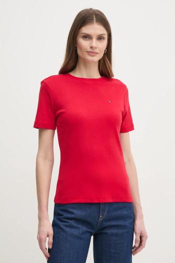 Bavlnené tričko Tommy Hilfiger dámske, biela farba, WW0WW40587