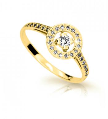 Cutie Jewellery Nežný prsteň zo žltého zlata so zirkónom Z6870-1990-10-X-1 52 mm
