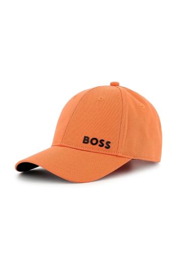 Detská bavlnená šiltovka BOSS oranžová farba, jednofarebná, J51682