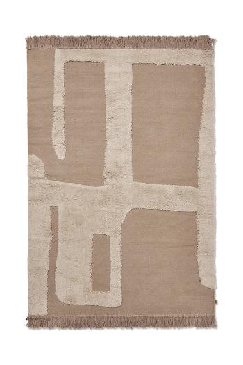 Vlnený koberec ferm LIVING Alley Wool Rug hnedá farba