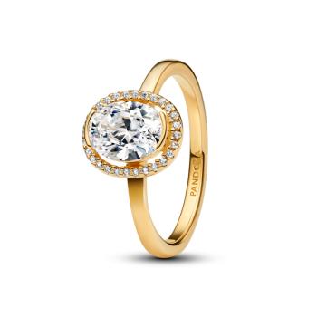 Pandora Elegantný pozlátený prsteň so zirkónmi Shine 163554C01 56 mm