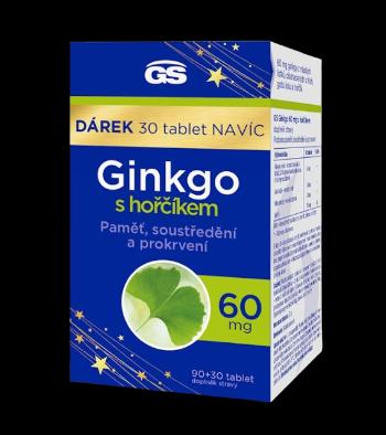 GS Ginkgo 60 mg s horčíkom 90 + 30 tabliet