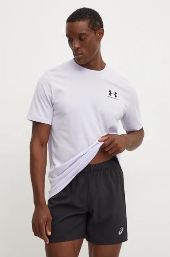 Tričko Under Armour SPORTSTYLE LEFT CHEST pánske, fialová farba, jednofarebné, 1326799