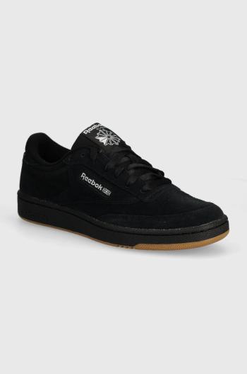 Semišové tenisky Reebok Classic Club C 85 čierna farba, 100074449