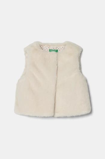 Detská vesta United Colors of Benetton béžová farba, 2A4SGJ00K