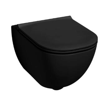 Wc závesné Jika MIO-N čierna mat  so zadným odpadom H8217147160001