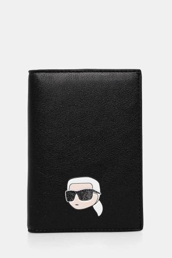Puzdro na pas Karl Lagerfeld čierna farba, A1W32085