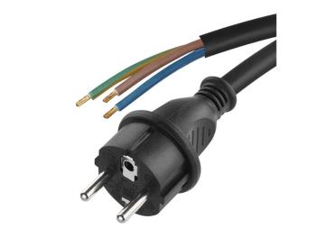 Flexo šnúra guma/neoprén 3x1,0mm2 3m čierna EMOS S03130N