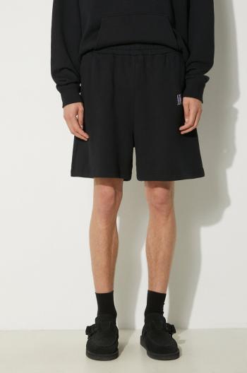Bavlnené šortky Awake NY Awake Sweatshort čierna farba, melanžové, SP24-PA006