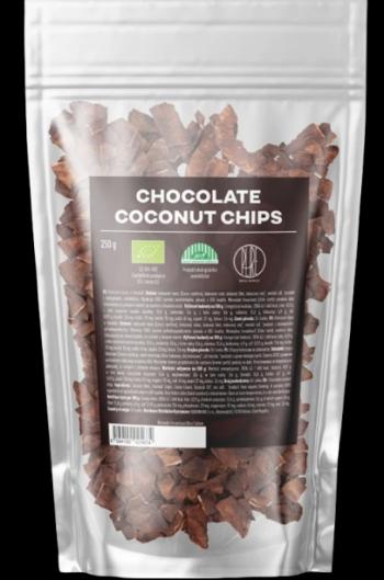 BRAINMAX Pure Chocolate Coconut chips, Kokosové chipsy v čokoládě, BIO 250 g