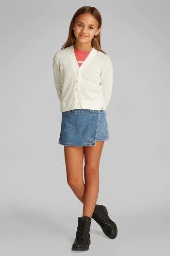 Detský sveter Calvin Klein Jeans béžová farba, IG0IG02944