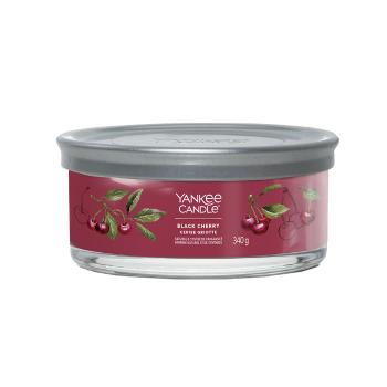 Yankee Candle Vonná svíčka Black Cherry tumbler 5 knotů 340 g