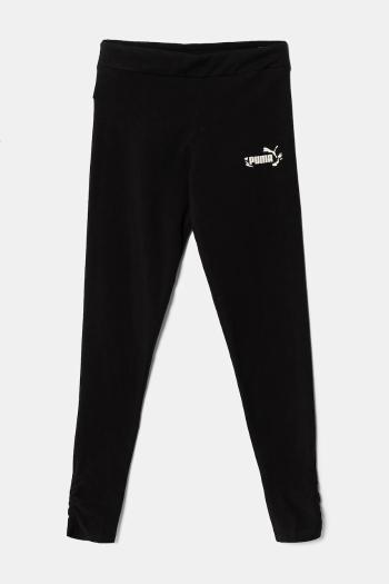Detské legíny Puma FLAMING LOVE Leggings čierna farba, s potlačou, 685110