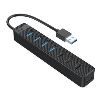 Orico TWU32-4A HUB adaptér USB 3.1 - USB 3.1 / 3x USB 2.0 / USB-C, čierny