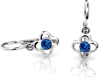 Cutie Jewellery Detské náušnice z bieleho zlata C1944-10-X-2 modrá