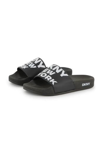 Detské šľapky Dkny čierna farba, D62086