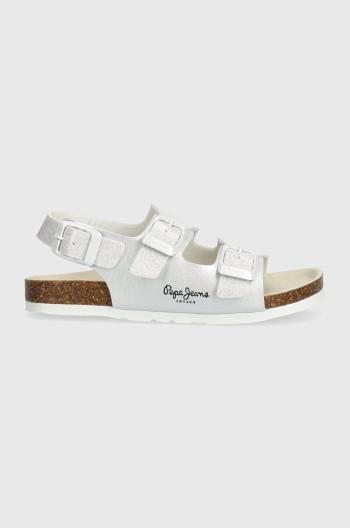 Detské sandále Pepe Jeans OBAN BAY GK strieborná farba